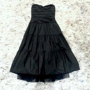 BCBGMaxAzria Black silk taffeta dress. 
Sz 4. Worn